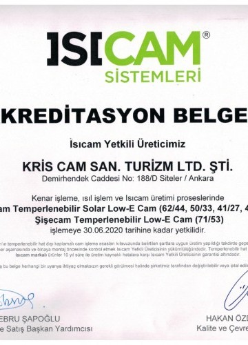 Isıcam Sistemleri Akreditasyon Belgesi